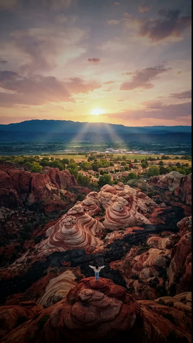 Somewhere between the red rock and the quiet, there's room to breathe. 🌄 Crims…